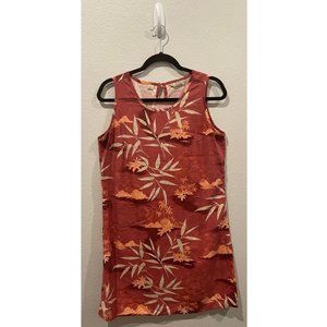 TOMMY BAHAMA Burgundy Silk Hawaiian Print Sundress